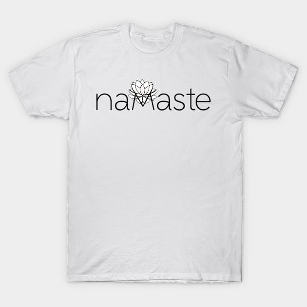 Namaste Lotus T-Shirt by Spaceboyishere